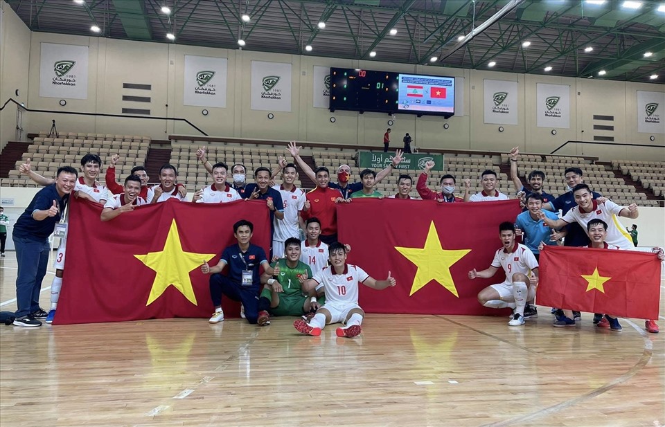 Đội tuyển Futsal Việt Nam giành vé dự vòng chung kết World Cup 2021. Ảnh: T.L