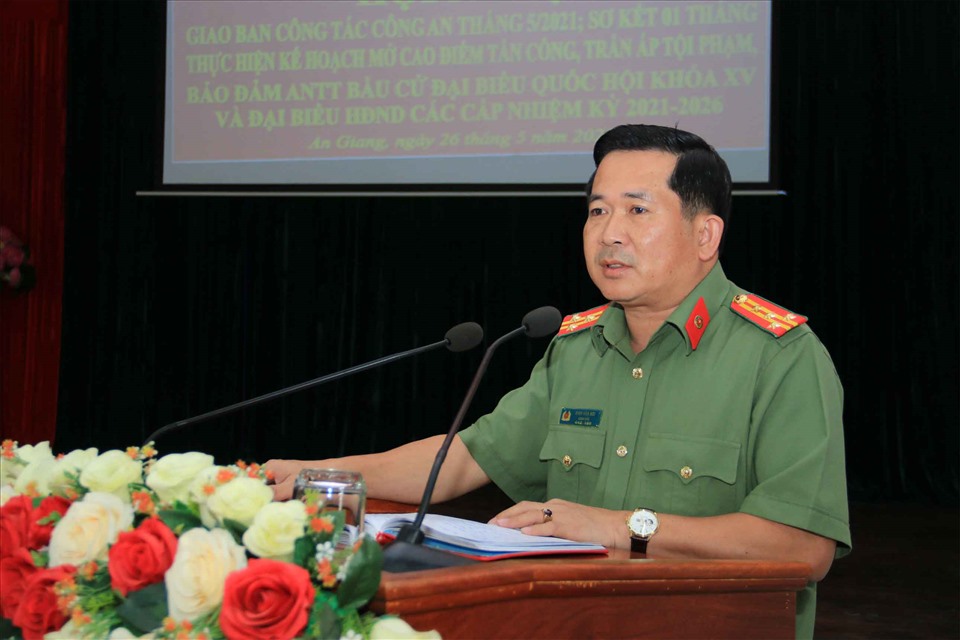 Đại tá Đinh Văn Nơi, Giám đốc Công an tỉnh An Giang. Ảnh: CAAG
