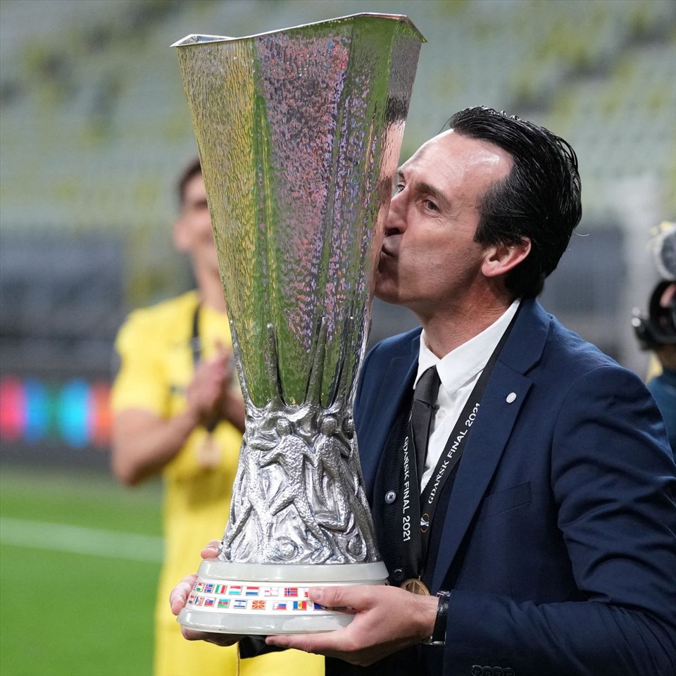 Emery lại vô địch Europa League. Ảnh: AFP.