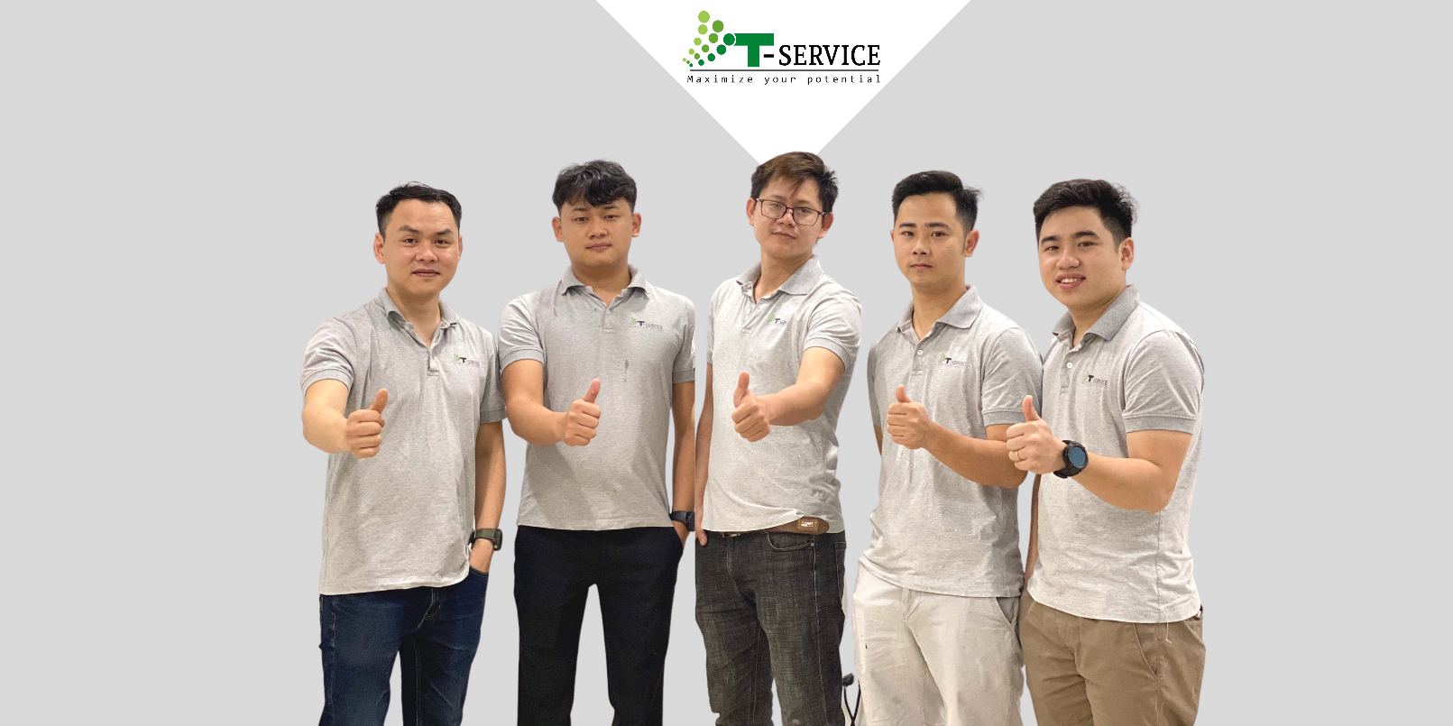 Đội ngũ nhân viên kỹ thuật của công ty CP Dịch vụ Kỹ thuật và Khoa học ứng dụng Tservice.
