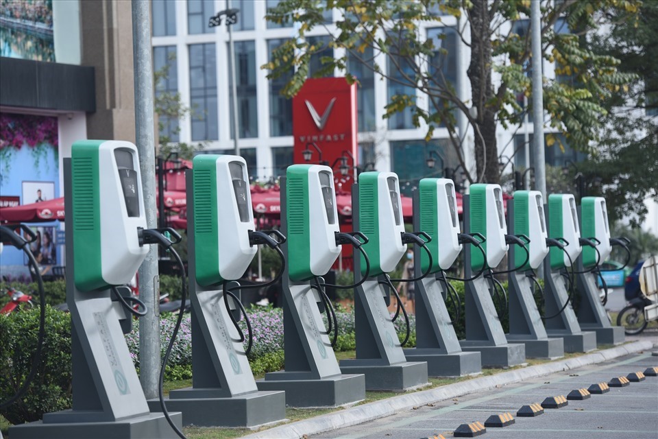 Hệ thống trạm sạc của Vinfast - hãng xe ôtô đầy tham vọng của Việt Nam muốn nhắm tới thị trường Mỹ. Ảnh: Vinfast