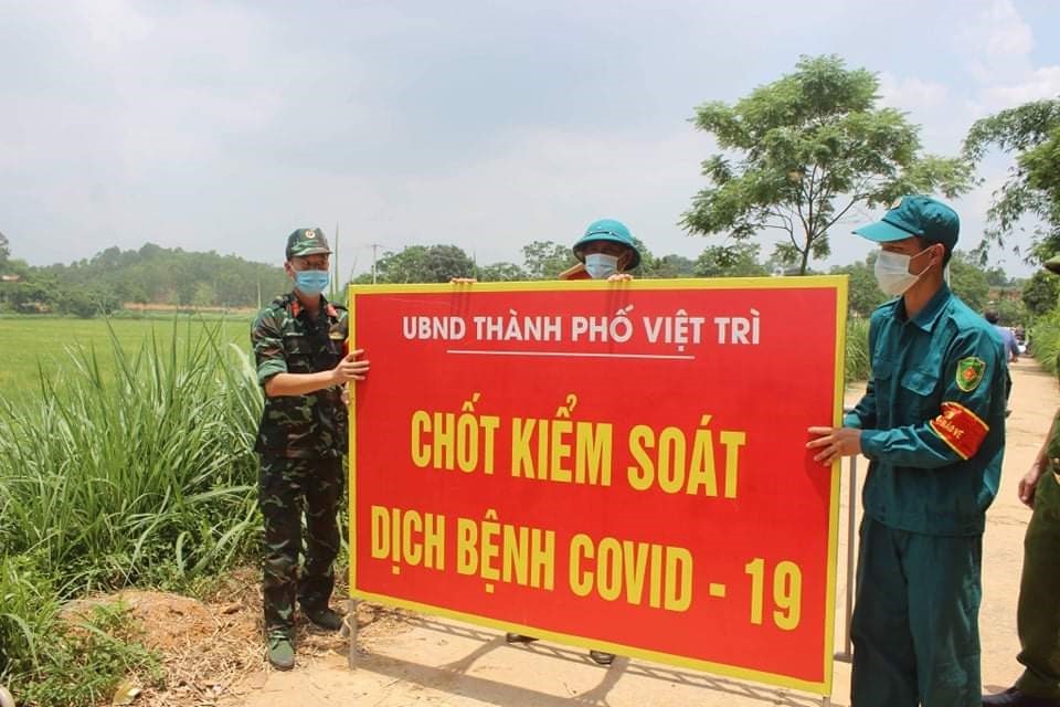 Tỉnh Phú Thọ dỡ bỏ phong tỏa cách ly y tế tại khu 2 và khu 10 xã Kim Đức. Ảnh: CTV.