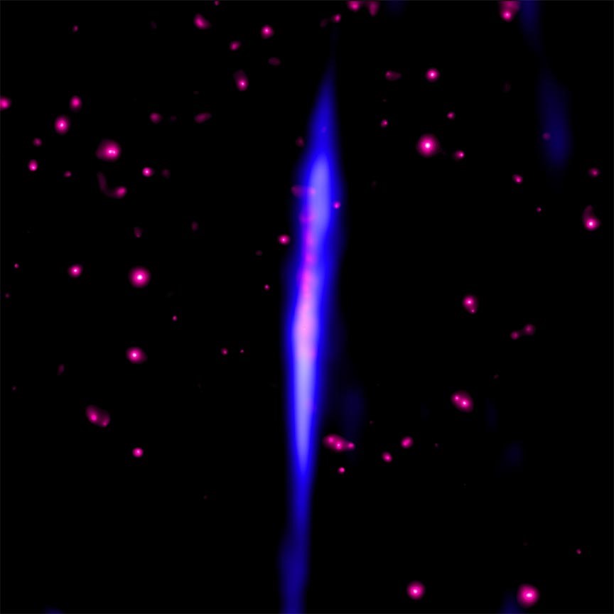 Hình ảnh của sợi tia X gần trung tâm Ngân Hà G0.17-0.41. Ảnh: NASA.