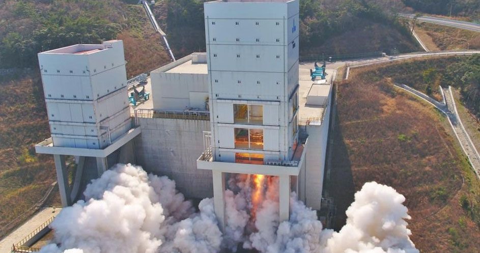 Một vụ thử nghiệm phương tiện phóng tàu vũ trụ mới của Hàn Quốc - gọi là Nuri. Hình ảnh được KARI công bố vào tháng 3.2021