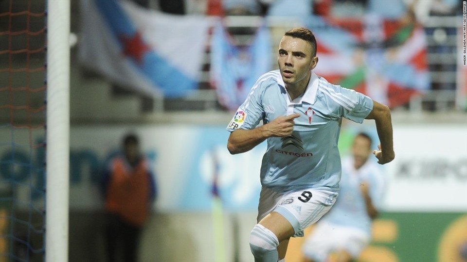 7. Iago Aspas (Tiền đạo - Celta Vigo): 13 bàn thắng