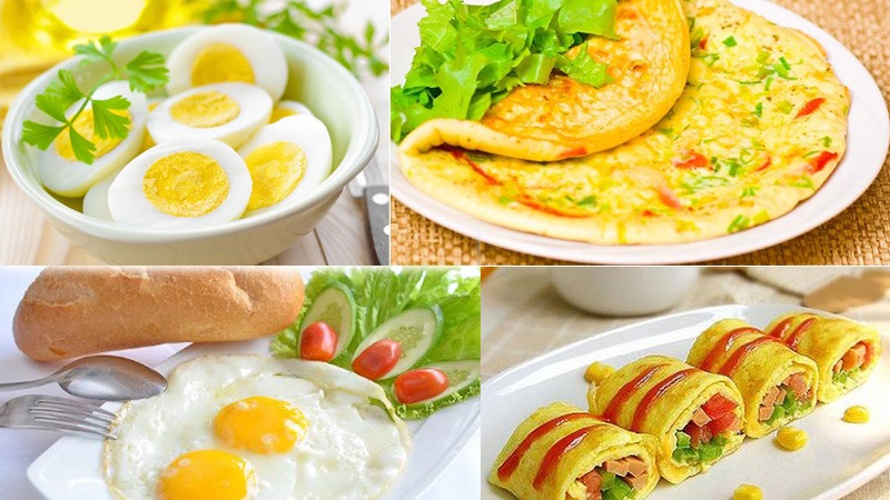 Trứng luộc là món ăn sáng để giảm cân tốt nhất. Ngoài ra bạn cũng có thể chế biến trứng rán, trứng ốp để thay đổi mỗi ngày. Đồ hoạ: Linh Phương.