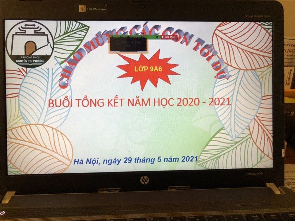 Lễ tổng kết online mùa COVID của thầy trò trường THCS Nguyễn Tri Phương.