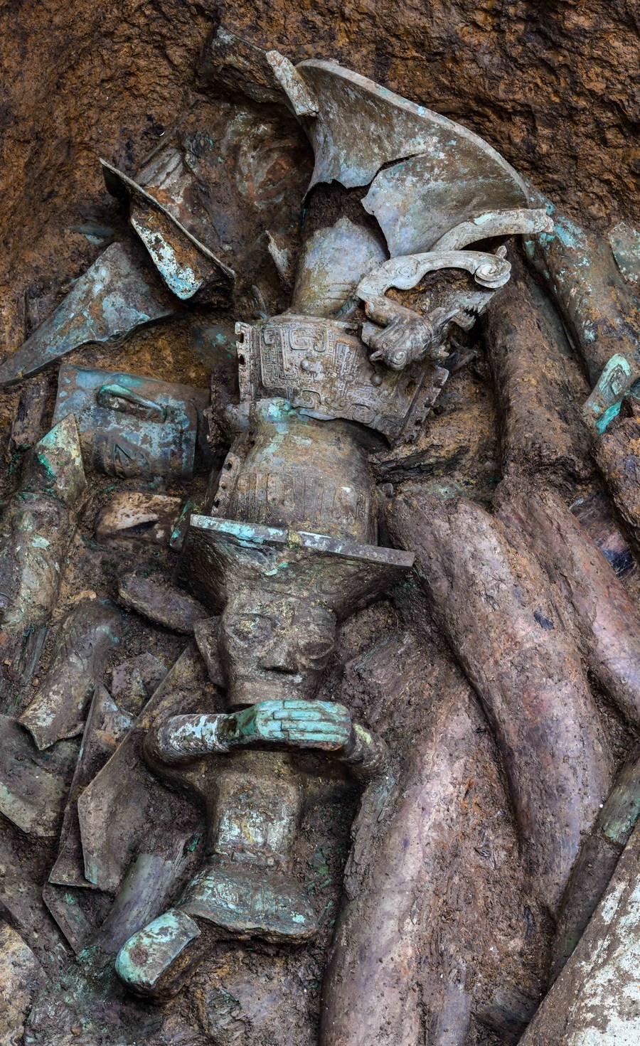 Trung Quốc công bố các cổ vật mới ở Tam Tinh Đôi. Ảnh: Xinhua