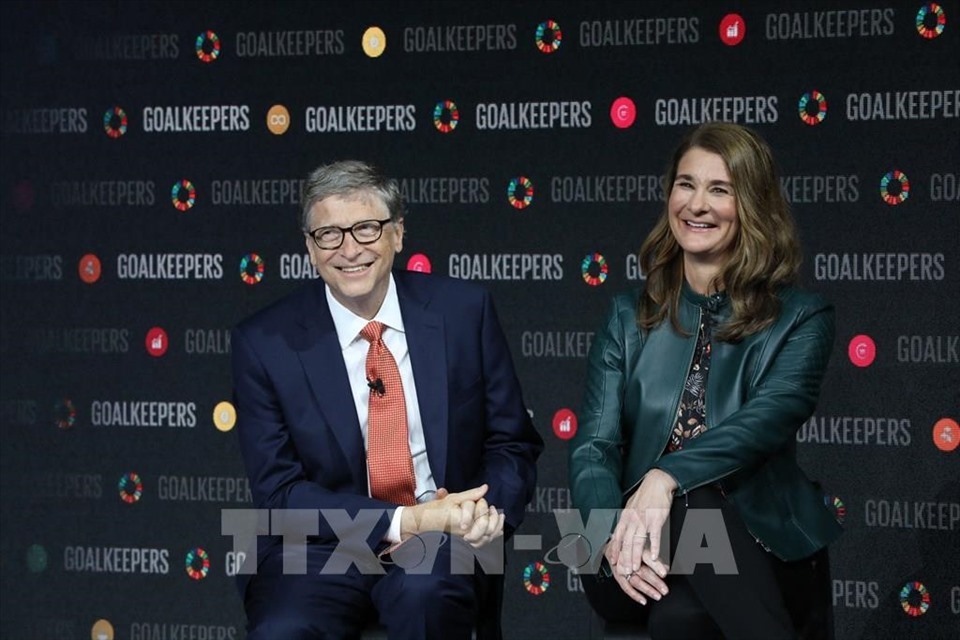 Tỉ phú Bill Gates và vợ là Melinda đã quyết định ly hôn sau 27 năm, hai vợ chồng đã xây dựng được khối tài sản khổng lồ, lên tới 145 tỉ USD. Ảnh: AFP/TTXVN