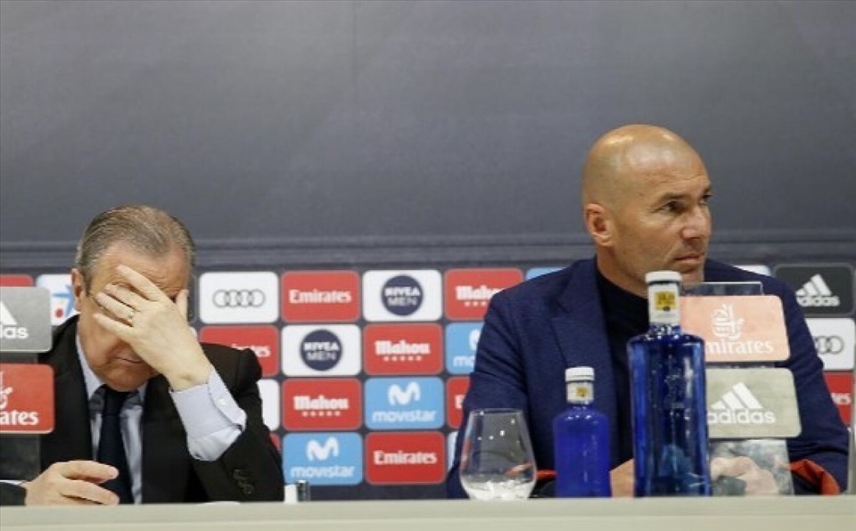 Nhưng Chủ tịch Florentino Perez đã không còn niềm tin khiến Zidane tổn thương. Ảnh: AFP