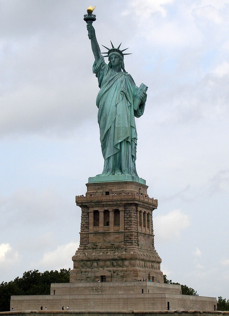 Tượng Nữ thần Tự do nguyên bản cao 93m. Ảnh: Wiki