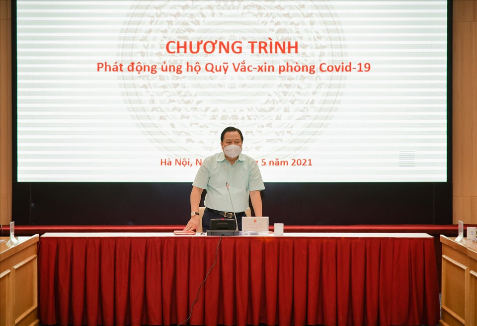 Chủ tịch Ủy ban Quản lý vốn nhà nước tại doanh nghiệp Nguyễn Hoàng Anh phát biểu tại Lễ phát động. Ảnh HP