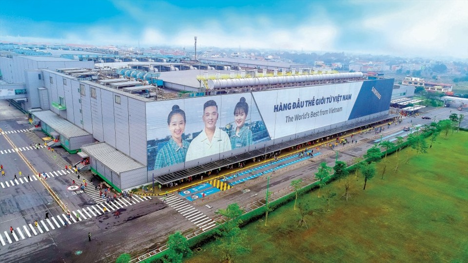 Nhà máy sản xuất linh kiện và lắp ráp thiết bị di động Samsung Thái Nguyên. Ảnh: Samsung Việt Nam