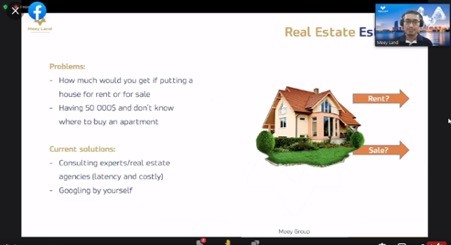 Phần trình bày của ông Trần Hoàng Tùng về “Ứng dụng AI trong định giá bất động sản”. Ảnh: M.L.