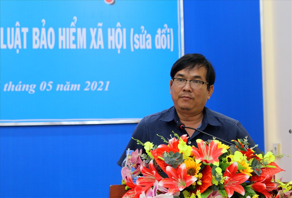 Ông Lê Thanh Tòng, Chủ tịch LĐLĐ huyện Kiên Lương. Ảnh: LT
