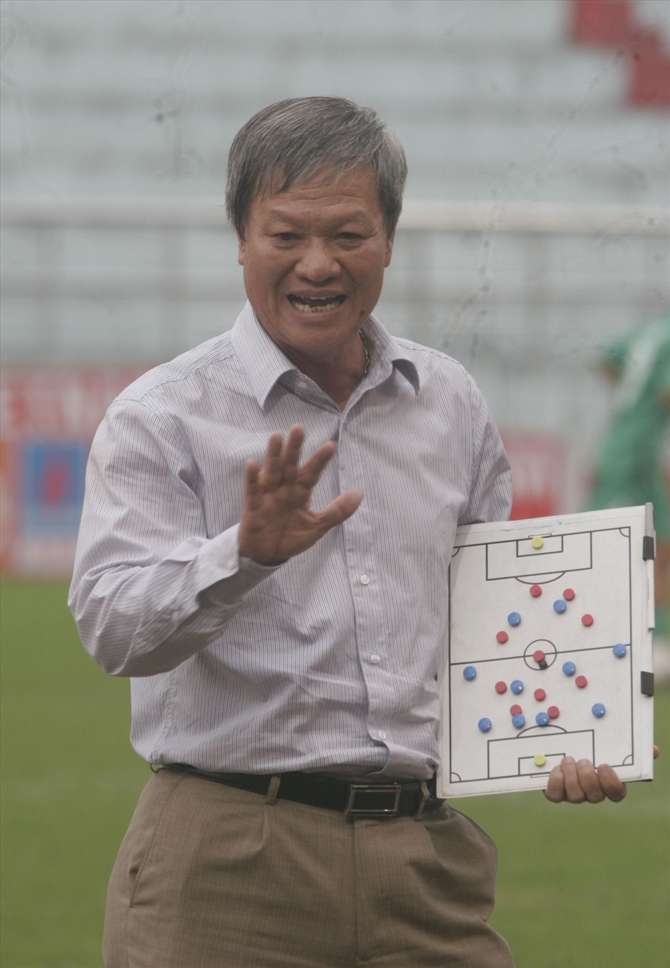 Huấn luyện viên Lê Thuỵ Hải khi còn làm việc ở V.League. Ảnh: H.A