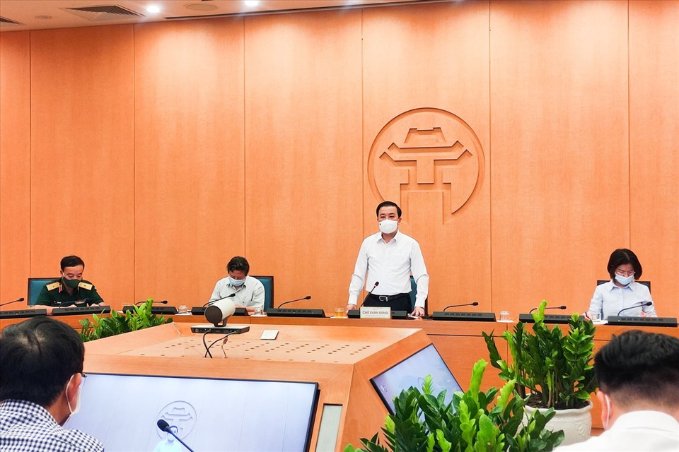 Phó Chủ tịch UBND TP.Hà Nội Chử Xuân Dũng kết luận cuộc họp BCĐ ngày 7.5. Ảnh: PV