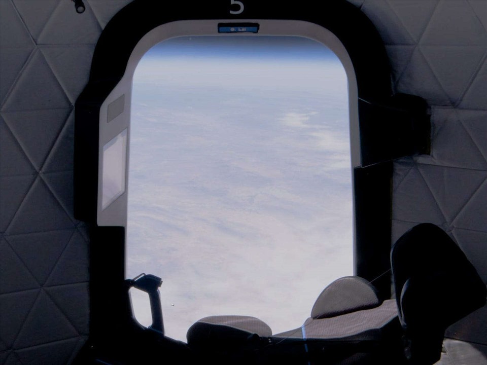 Quang cảnh nhìn từ không gian trên chuyến bay thứ 15 của New Shepard, ngày 14.4.2021. Ảnh: Blue Origin