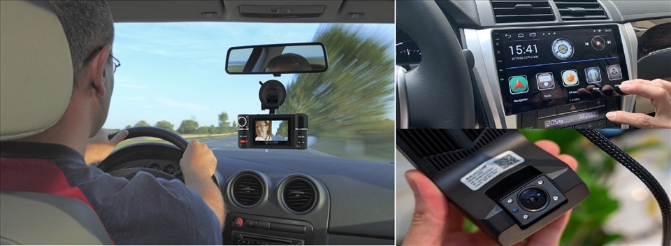 Lắp camera hành trình trên ôtô giúp lái xe dễ dàng quan sát, ghi lại hành trình tham gia giao thông. Đồ họa: M.H