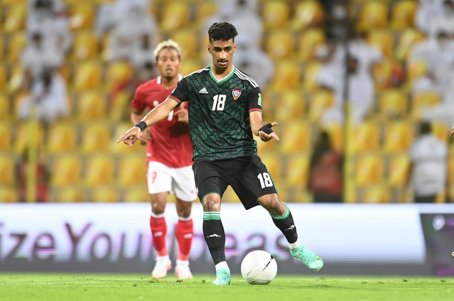 Chia sẻ trên UAEFA, tiền vệ Abdullah Ramadan tuyên bố sẽ giành 3 điểm trước tuyển Việt Nam. Ảnh: UAEFA