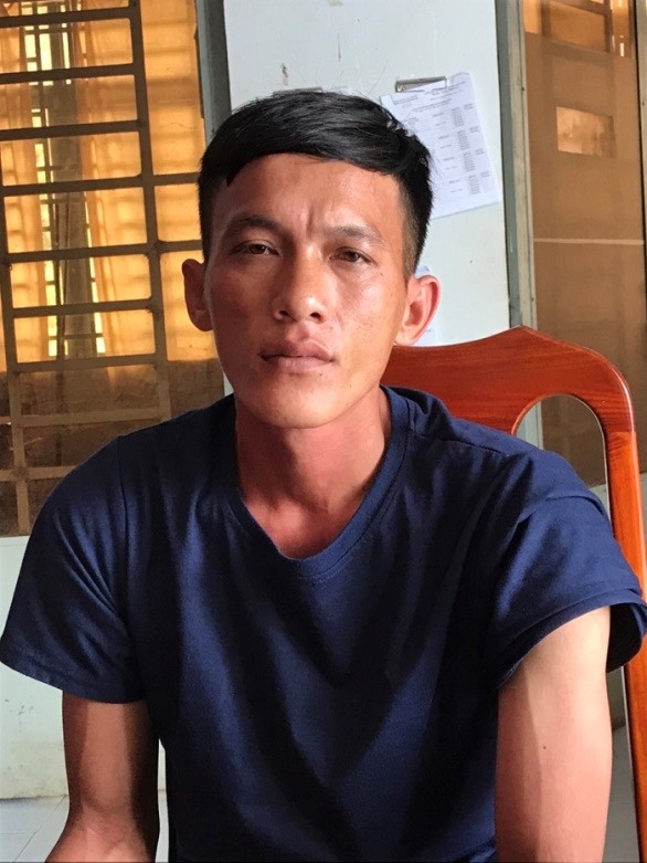 Đối tượng Nguyễn Văn Lực bị bắt về tội lừa chiếm đoạt xe môtô bạn nhậu. Ảnh: VT