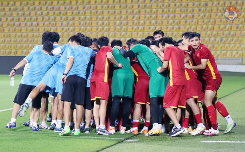 Toàn đội quyết tâm vượt qua nút chặn cuối cùng tại bảng G. Ông Park cũng chuẩn bị kỹ lưỡng cho mọi tình huống cùng với các cộng sự để hướng tới kết quả tốt nhất cho đội tuyển Việt Nam. Ảnh: VFF