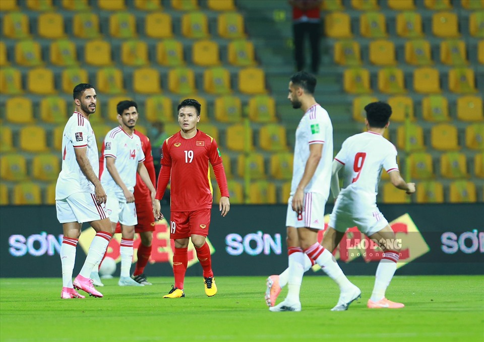 Đội tuyển Việt Nam nhận thất bại duy nhất ở vòng loại World Cup 2022. Ảnh: Trung Thu