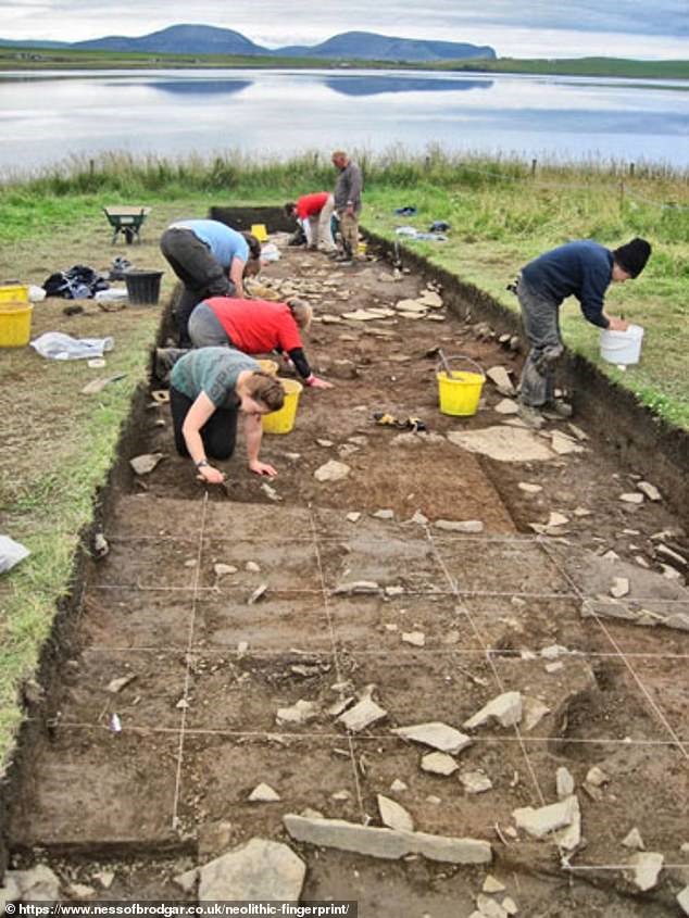 Địa điểm khai quật ở Scotland nơi tìm ra mảnh gốm có dấu vân tay. Ảnh: Di tích khảo cổ Ness of Brodgar