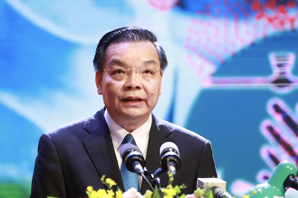 Chủ tịch UBND TP Hà Nội Chu Ngọc Anh phát biểu tại chương trình. Ảnh Hải Nguyễn