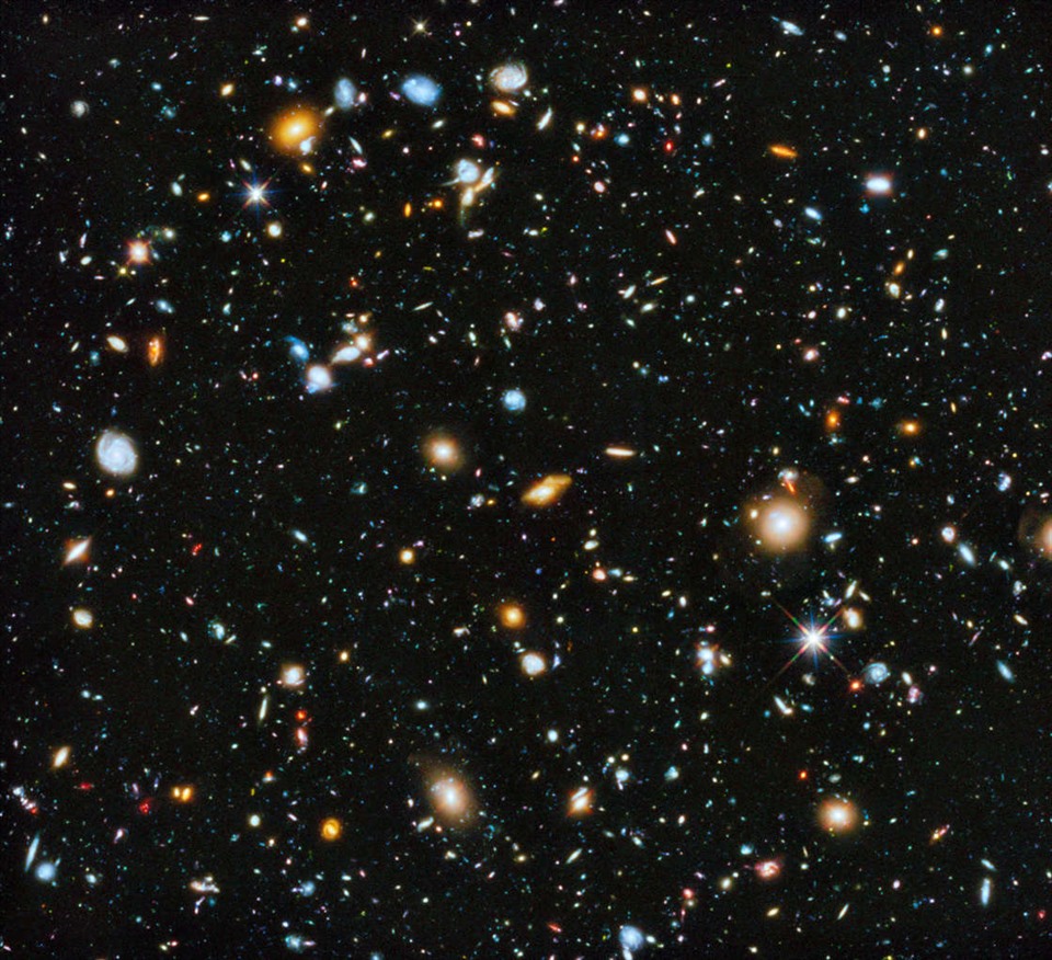 Hình ảnh này sử dụng 16 năm dữ liệu của Hubble - 7.500 bức ảnh - để chụp khoảng 265.000 thiên hà. Ảnh: NASA/ESA