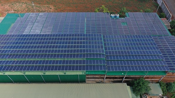 Đắk Lắk có khí hậu ôn hòa, ít gặp mưa bão nên được nhiều nhà đầu tư lớn chọn phát triển điện năng lượng mặt trời. Ảnh: B.T