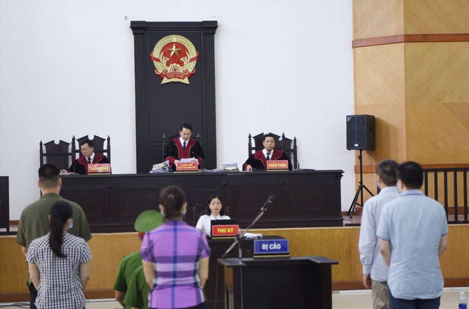 Phiên toà phúc thẩm xét xử vụ án sai phạm xảy ra tại CDC Hà Nội. Ảnh: V.Dũng