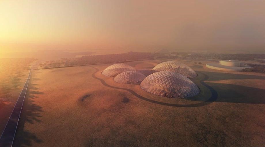 Mô hình Thành phố khoa học sao Hỏa. Ảnh: Dubai Media Office