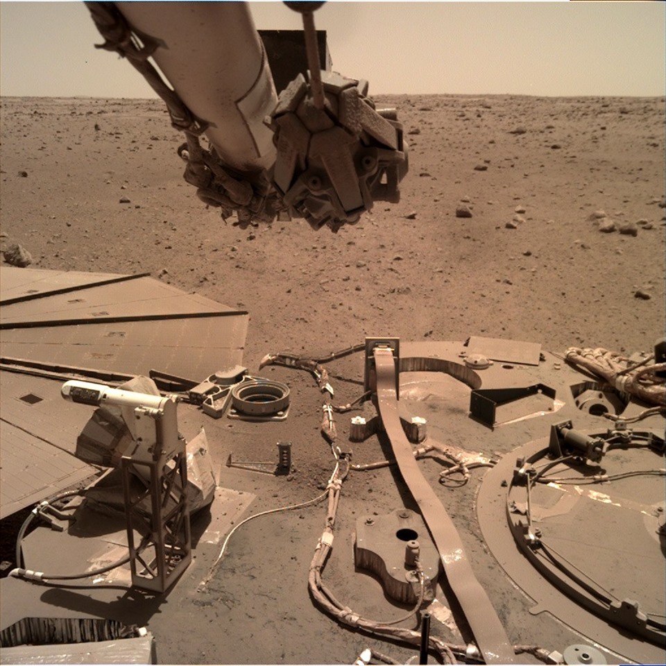 Bức ảnh đăng kèm dòng tweet của tàu thăm dò sao Hỏa InSight. Ảnh: NASA