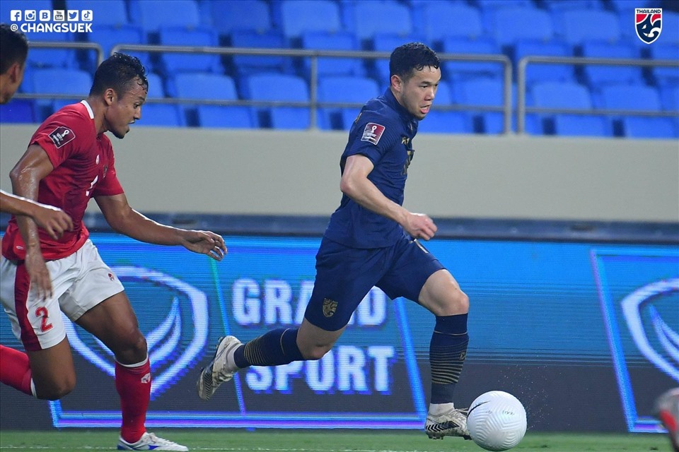 Tuyển Indonesia nhận trận thua thứ 6 tại vòng loại World Cup 2022 sau khi thất bại trước tuyển Thái Lan tối 3.6. Ảnh: LĐBĐ Thái Lan.