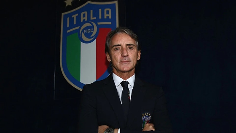 Huấn luyện viên Roberto Mancini đã tái cơ cấu đội tuyển Italia cân bằng giữa phòng ngự và tấn công. Ảnh: FIGC