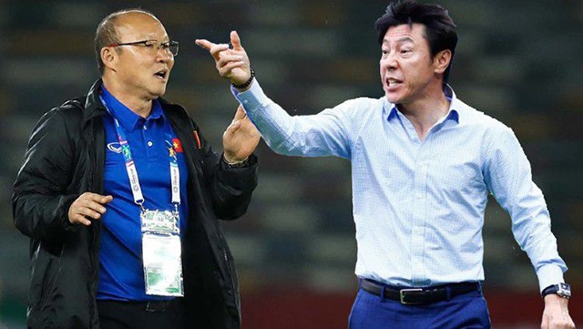 Huấn luyện viên Park Hang-seo sẽ có cuộc đấu trí hấp dẫn với huấn luyện viên đồng hương Shin Tae-yong. Ảnh: Best Eleven.