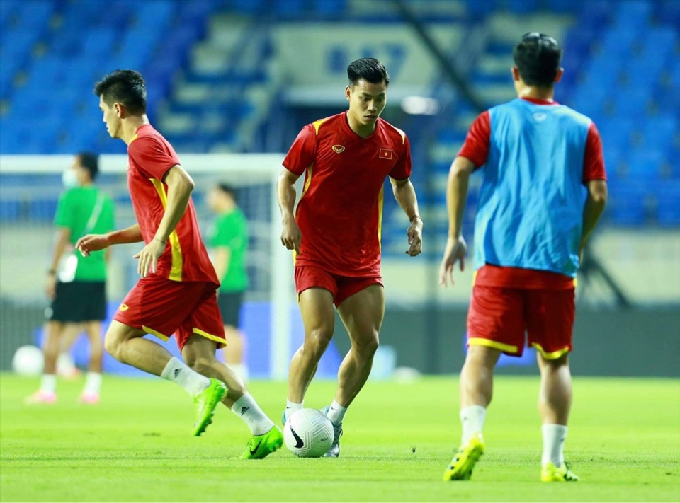 Tuyển Việt Nam có sự chuẩn bị kĩ lưỡng khi tham dự vòng loại World Cup 2022 ở UAE. Ảnh: Trung Thu