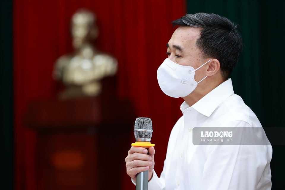 Ông Trần Văn Thuấn, Thứ trưởng Bộ Y tế phát biểu tại buổi trao hỗ trợ. Ảnh: Hải Nguyễn