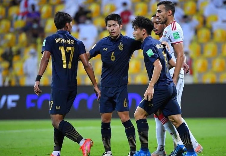Đội tuyển Thái Lan thất bại trước UAE hôm 7.6. Ảnh: FAT