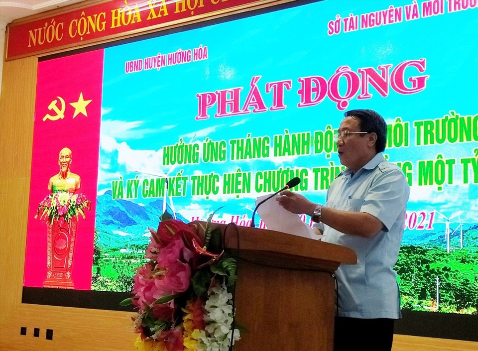 Ông Hà Sỹ Đồng, Phó Chủ tịch Thường trực UBND tỉnh Quảng Trị phát biểu tại lễ phát động. Ảnh: TS.