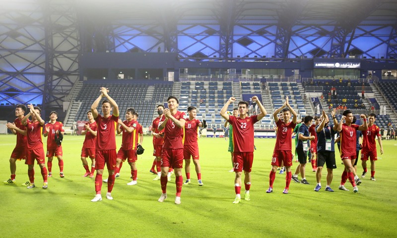 Tuyển Việt Nam chung bảng với Libang, Trung Quốc, Saudi Arabia, Australia và Nhật Bản. Ảnh: VFF