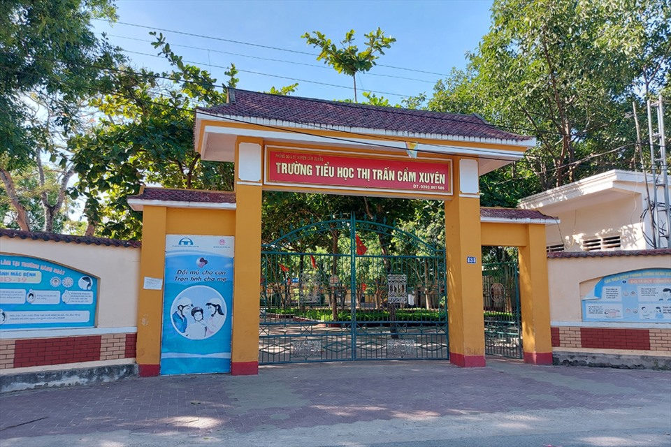 Cơ sở 1 Trường Tiểu học thị trấn Cẩm Xuyên. Ảnh: TT.