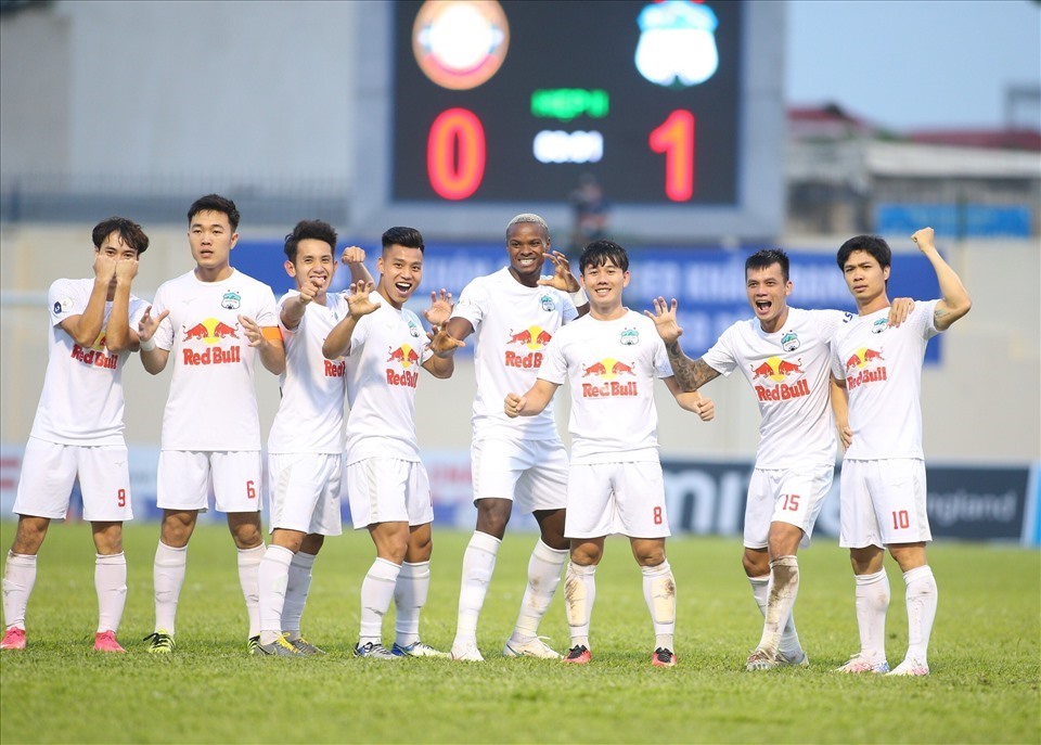 Nhiều cầu thủ Hoàng Anh Gia Lai thuộc biên chế đội tuyển Việt Nam. Ảnh: Thanh Xuân