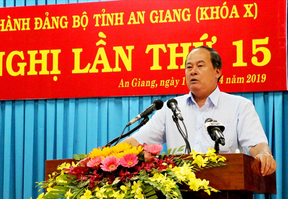 Ông Nguyễn Thanh Bình - Chủ tịch UBND tỉnh, Trưởng Ban chỉ đạo phòng chống dịch COVID-19 tỉnh An Giang. Ảnh: LT