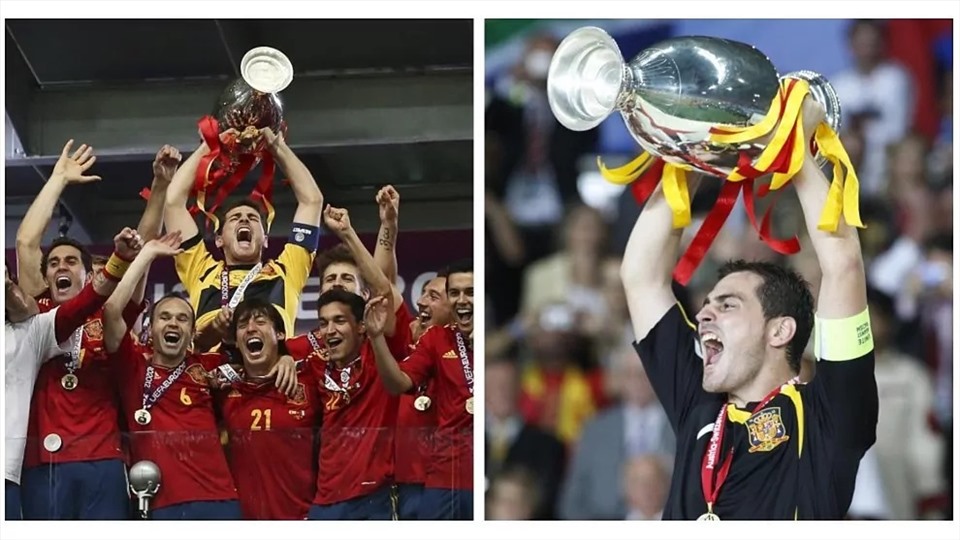 Tây Ban Nha là đội duy nhất bảo vệ thành công chức vô địch. Ảnh: Marca