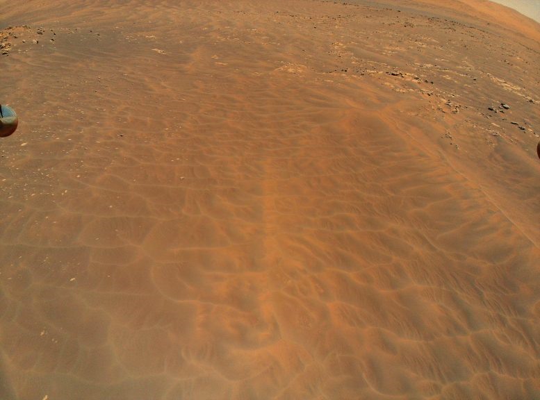 Khu vực cồn cát “Séítah” trong bức ảnh của Ingenuity. Ảnh: NASA/JPL