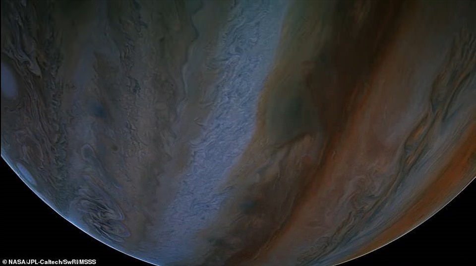 Cận cảnh bề mặt sao Mộc. Ảnh: NASA