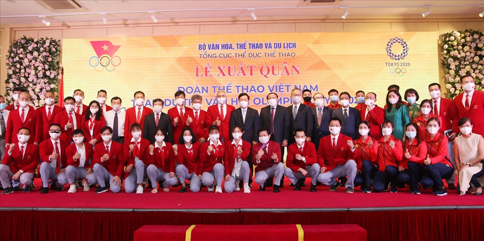 Đoàn thể thao Việt Nam xuất quân tham dự Olympic Tokyo 2020. Ảnh: Bùi Lượng