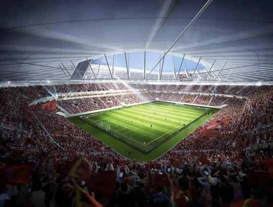 Sân SAIC Pudong Arena nhiều khả năng sẽ là sân thi đấu của tuyển Trung Quốc tại vòng loại cuối World Cup 2022. Ảnh: Sina